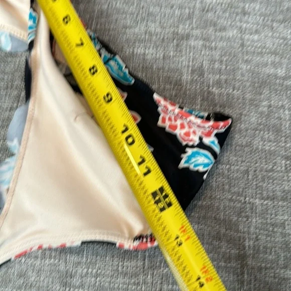 Vanilla Beach Women's Large Black Floral Bikini ruffles - Picture 13 of 14